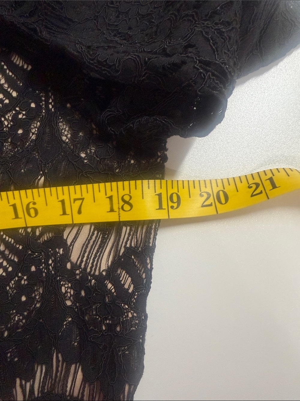 Jessica Howard Black Lace Long Sleeve Sheath Dress with Nude Underlay - Picture 6 of 7